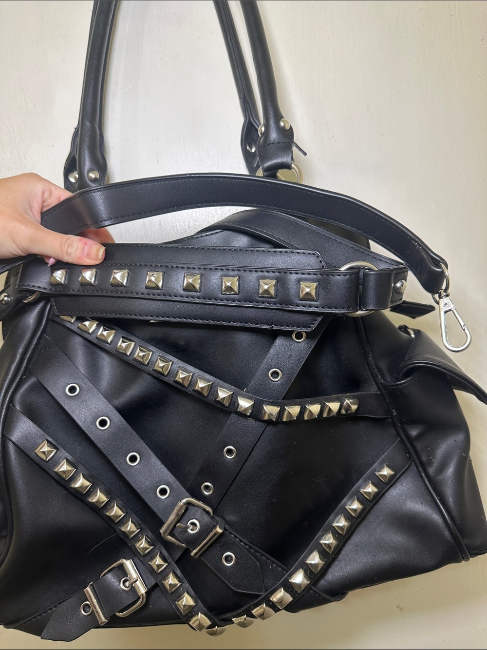 Killstar Black Studded Strap Shoulder Bag - Picture 5 of 8